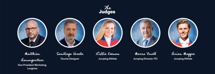 fotografías de los jueces del concurso my dream jump de la FEI con Longines
