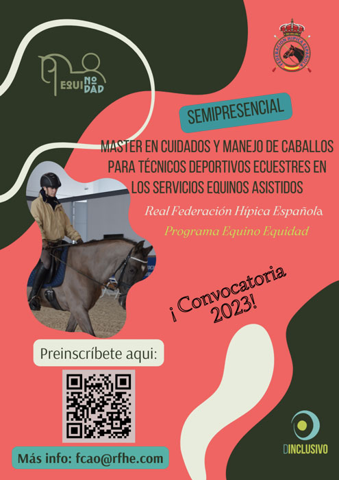 cartel curso de ayudante de servicios equinos asistidos